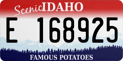ID license plate E168925