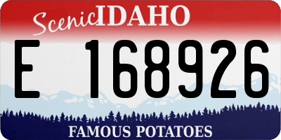 ID license plate E168926