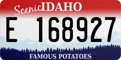 ID license plate E168927