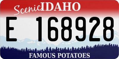 ID license plate E168928