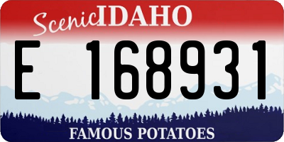 ID license plate E168931