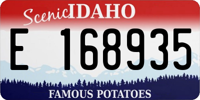 ID license plate E168935