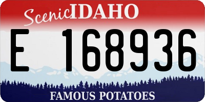 ID license plate E168936