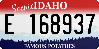 ID license plate E168937