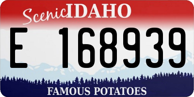 ID license plate E168939