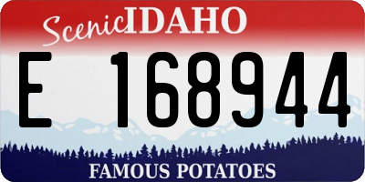 ID license plate E168944