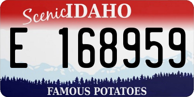 ID license plate E168959