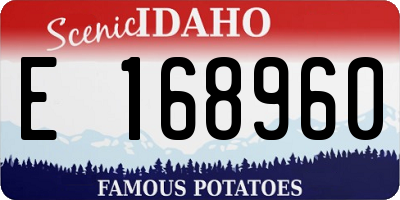 ID license plate E168960