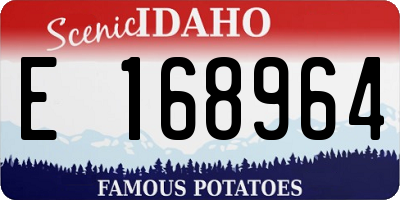ID license plate E168964