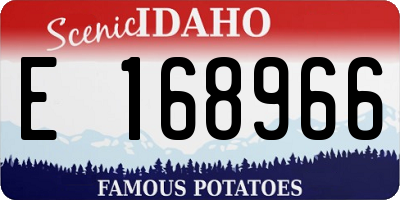 ID license plate E168966