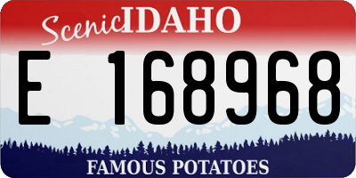 ID license plate E168968