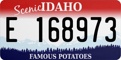 ID license plate E168973
