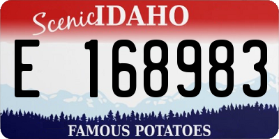 ID license plate E168983