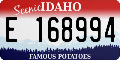 ID license plate E168994