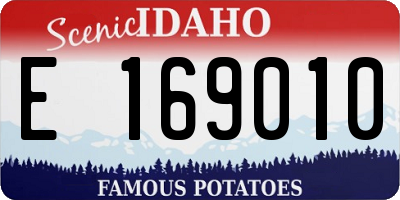 ID license plate E169010