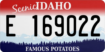 ID license plate E169022