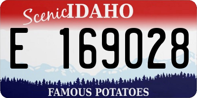 ID license plate E169028