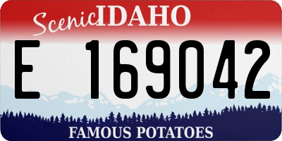 ID license plate E169042