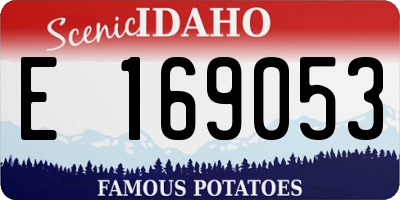 ID license plate E169053