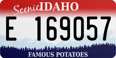 ID license plate E169057
