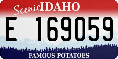ID license plate E169059