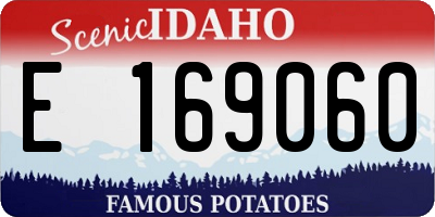 ID license plate E169060