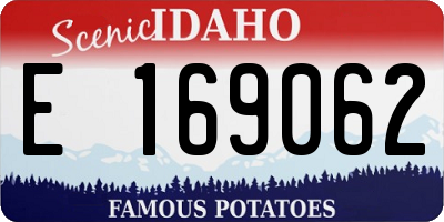 ID license plate E169062