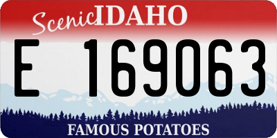 ID license plate E169063