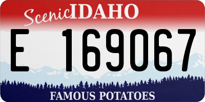 ID license plate E169067