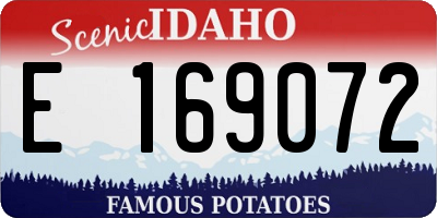 ID license plate E169072