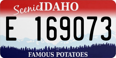 ID license plate E169073