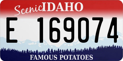 ID license plate E169074