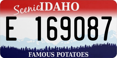 ID license plate E169087