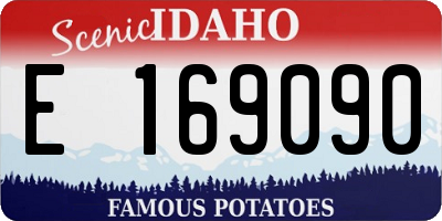 ID license plate E169090