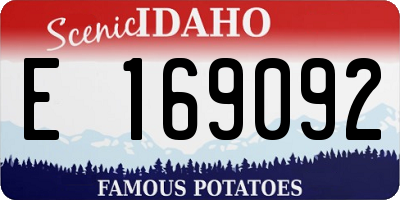 ID license plate E169092