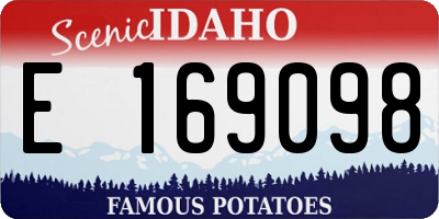 ID license plate E169098