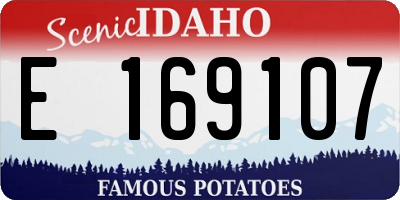 ID license plate E169107