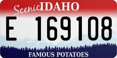 ID license plate E169108