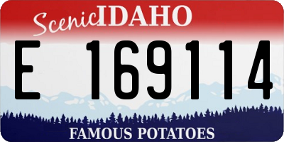 ID license plate E169114