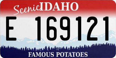 ID license plate E169121