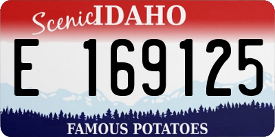 ID license plate E169125