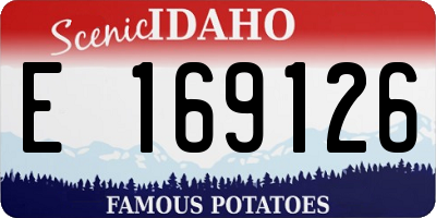 ID license plate E169126