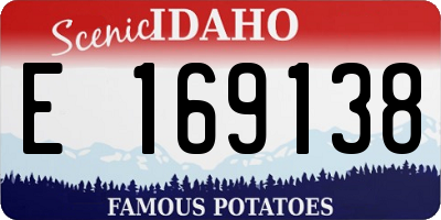 ID license plate E169138
