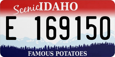 ID license plate E169150