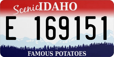 ID license plate E169151