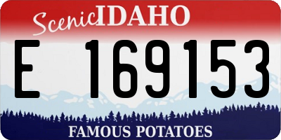 ID license plate E169153
