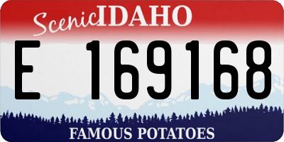 ID license plate E169168