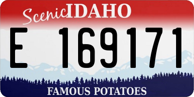 ID license plate E169171