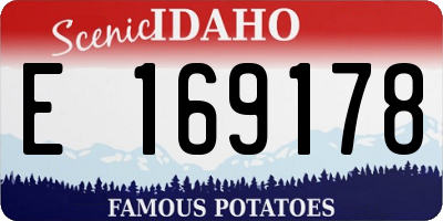 ID license plate E169178