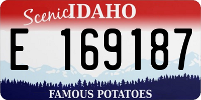 ID license plate E169187